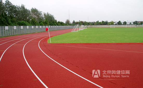學(xué)?；旌闲退苣z跑道鋪裝