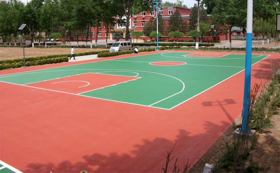部隊(duì)丙烯酸籃球場圖片