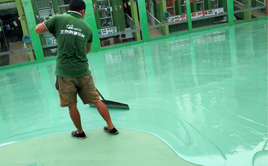 塑膠籃球場(chǎng)施工圖片