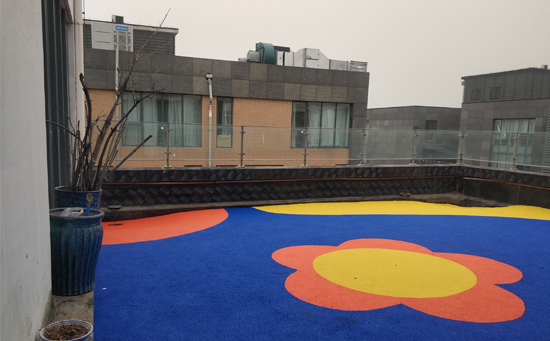 露臺epdm塑膠地面圖片