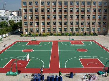 齊市丙烯酸籃球場(chǎng)案例二十八中